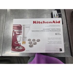 KitchenAid Gourmet Pasta Press Stand Mixer Attachment - 6 Discs - New